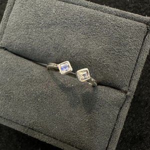 Nature Moon Stone in 925 Stering Silver Size 7 Ring